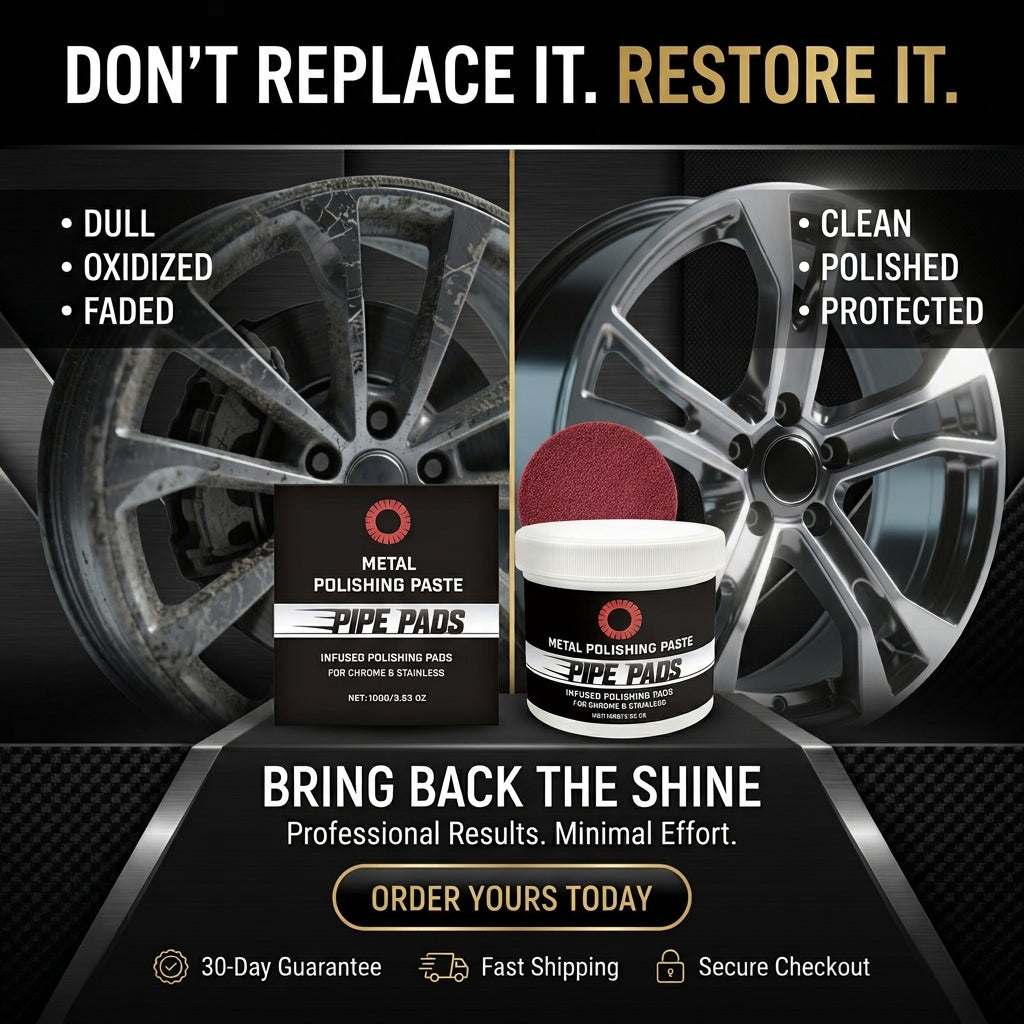 MirrorFinish Pads™ Remove scratches and oxidation.