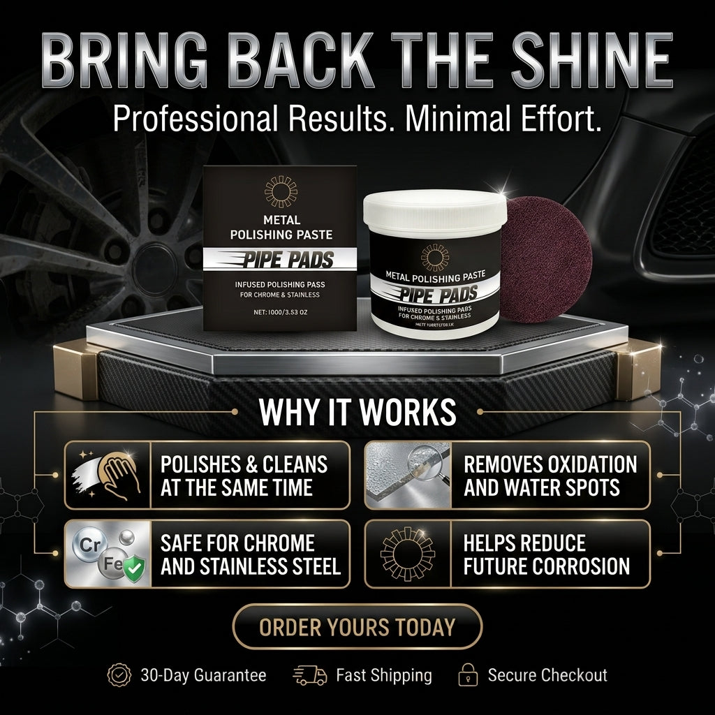 MirrorFinish Pads™ Remove scratches and oxidation.