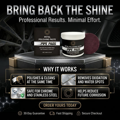 MirrorFinish Pads™ Remove scratches and oxidation.
