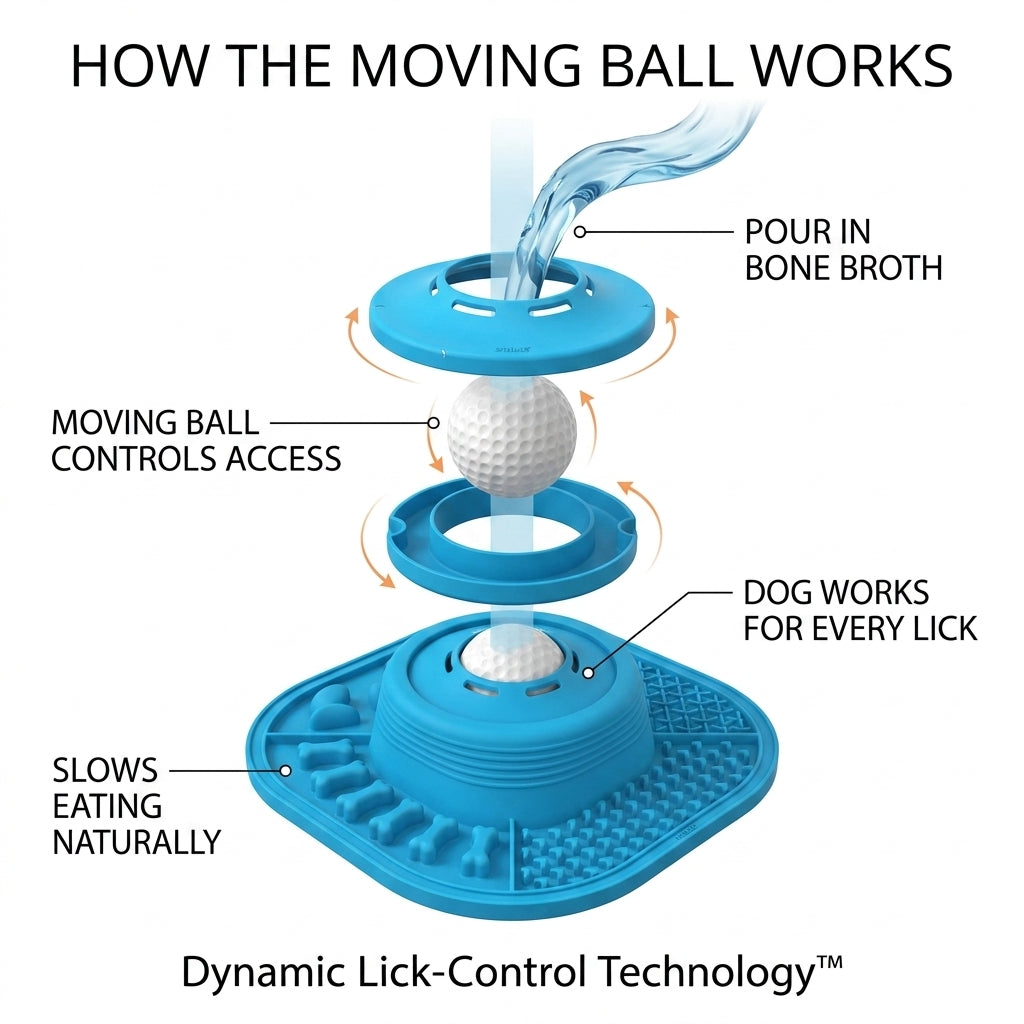 PawLove™ Dynamic Lick-Control Slow Feeder Bowl