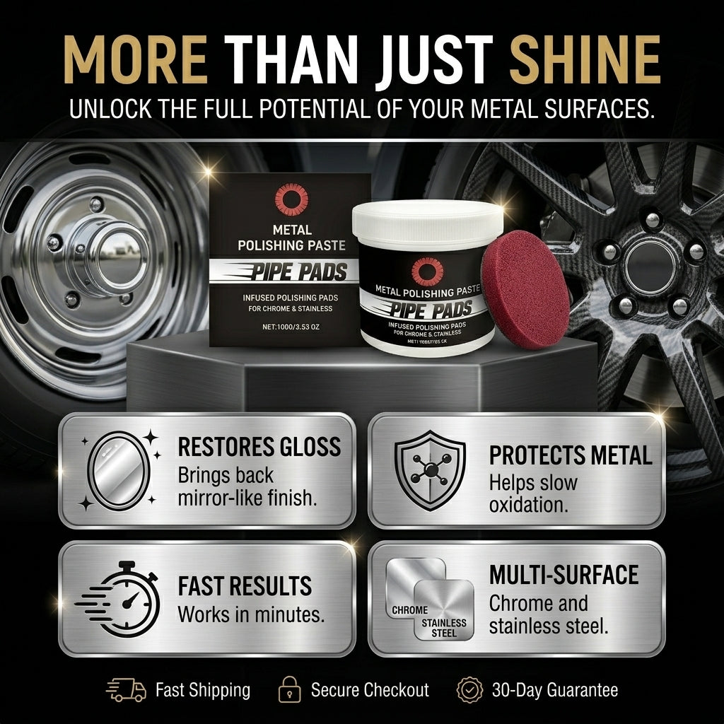 MirrorFinish Pads™ Remove scratches and oxidation.