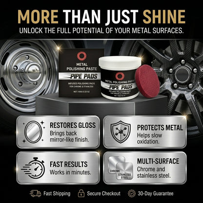 MirrorFinish Pads™ Remove scratches and oxidation.