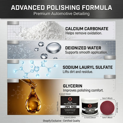 MirrorFinish Pads™ Remove scratches and oxidation.