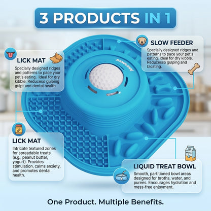 PawLove™ Dynamic Lick-Control Slow Feeder Bowl