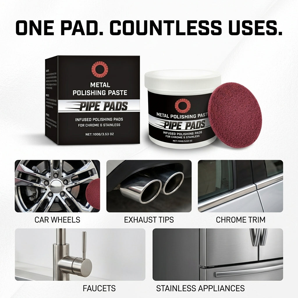 MirrorFinish Pads™ Remove scratches and oxidation.