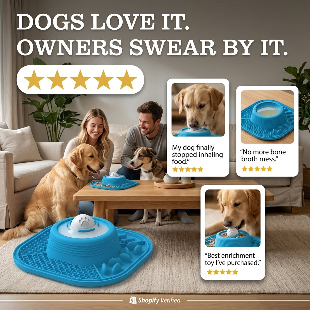 PawLove™ Dynamic Lick-Control Slow Feeder Bowl