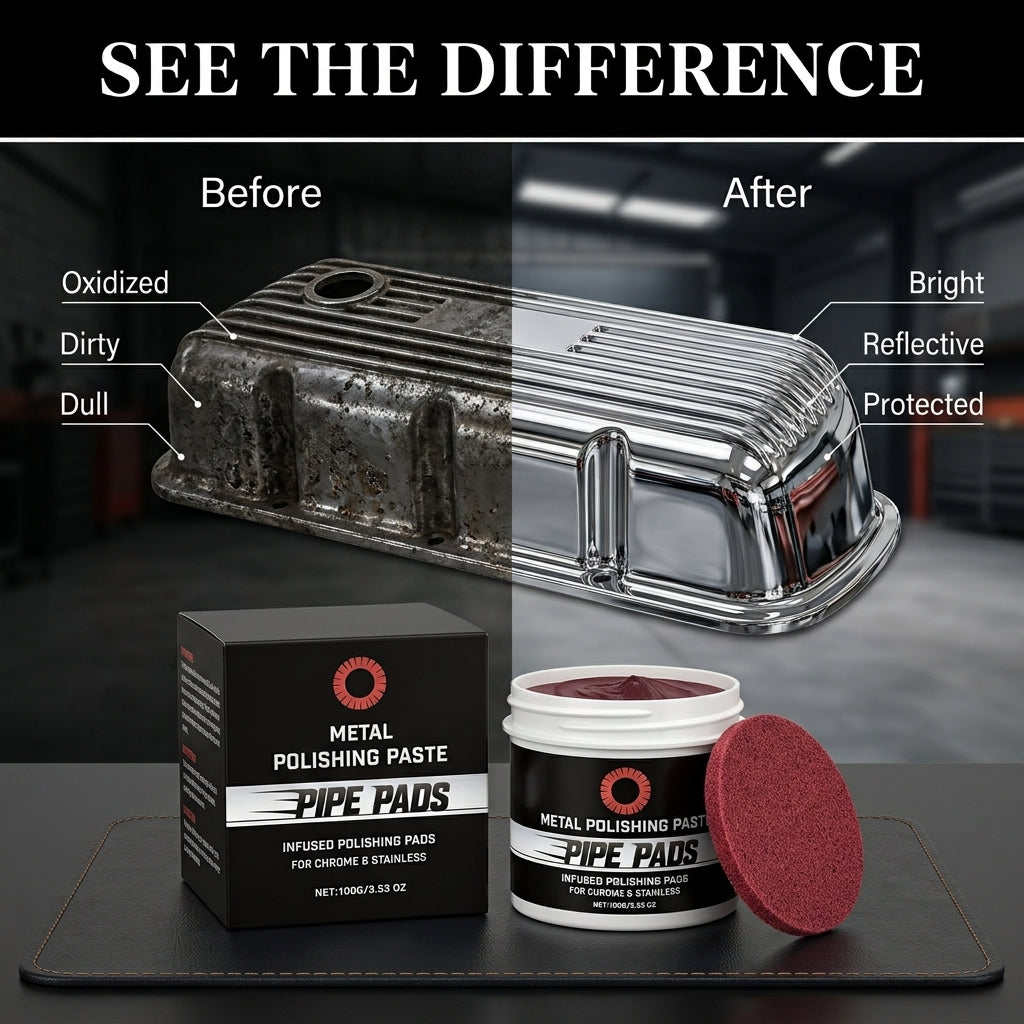 MirrorFinish Pads™ Remove scratches and oxidation.
