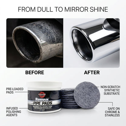 MirrorFinish Pads™ Remove scratches and oxidation.
