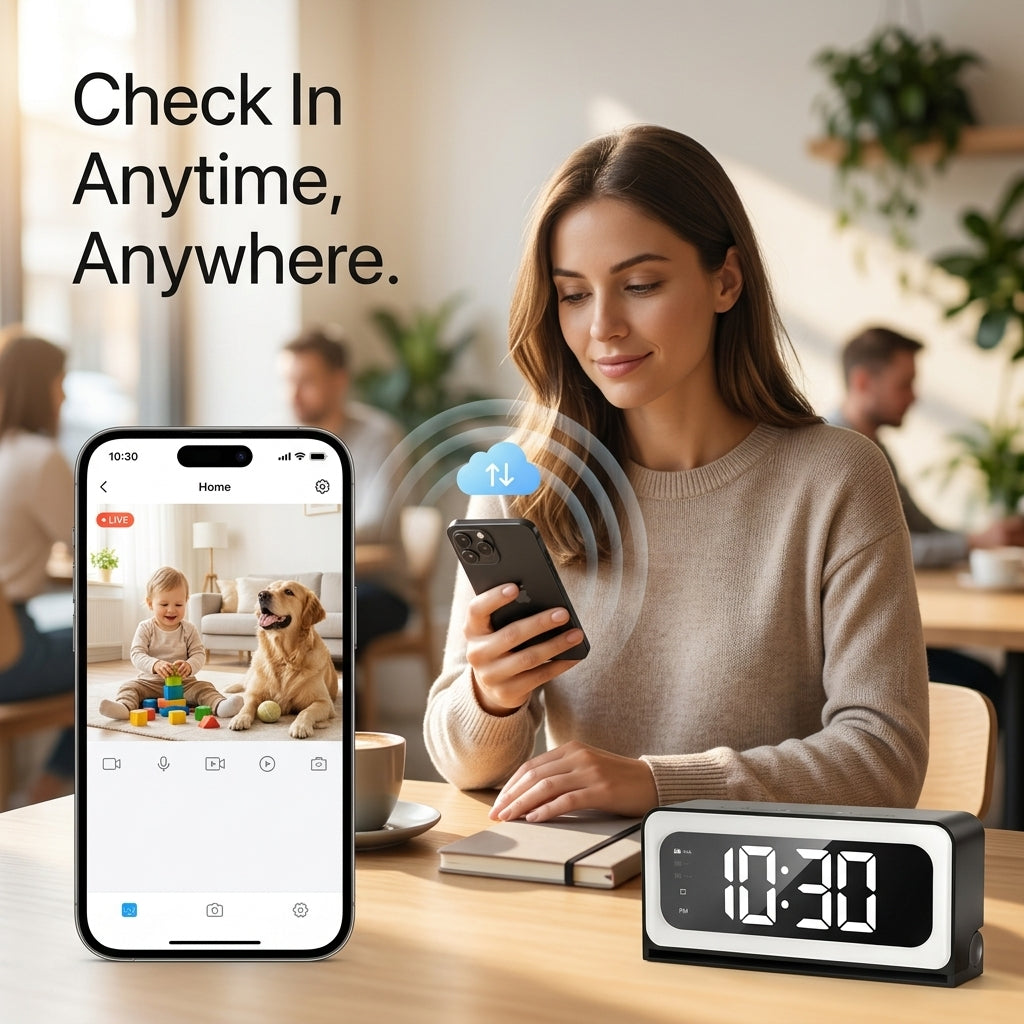 HomeHalo™ Guardian Clock Pro  Invisible Home Monitoring in Crystal-Clear 2K