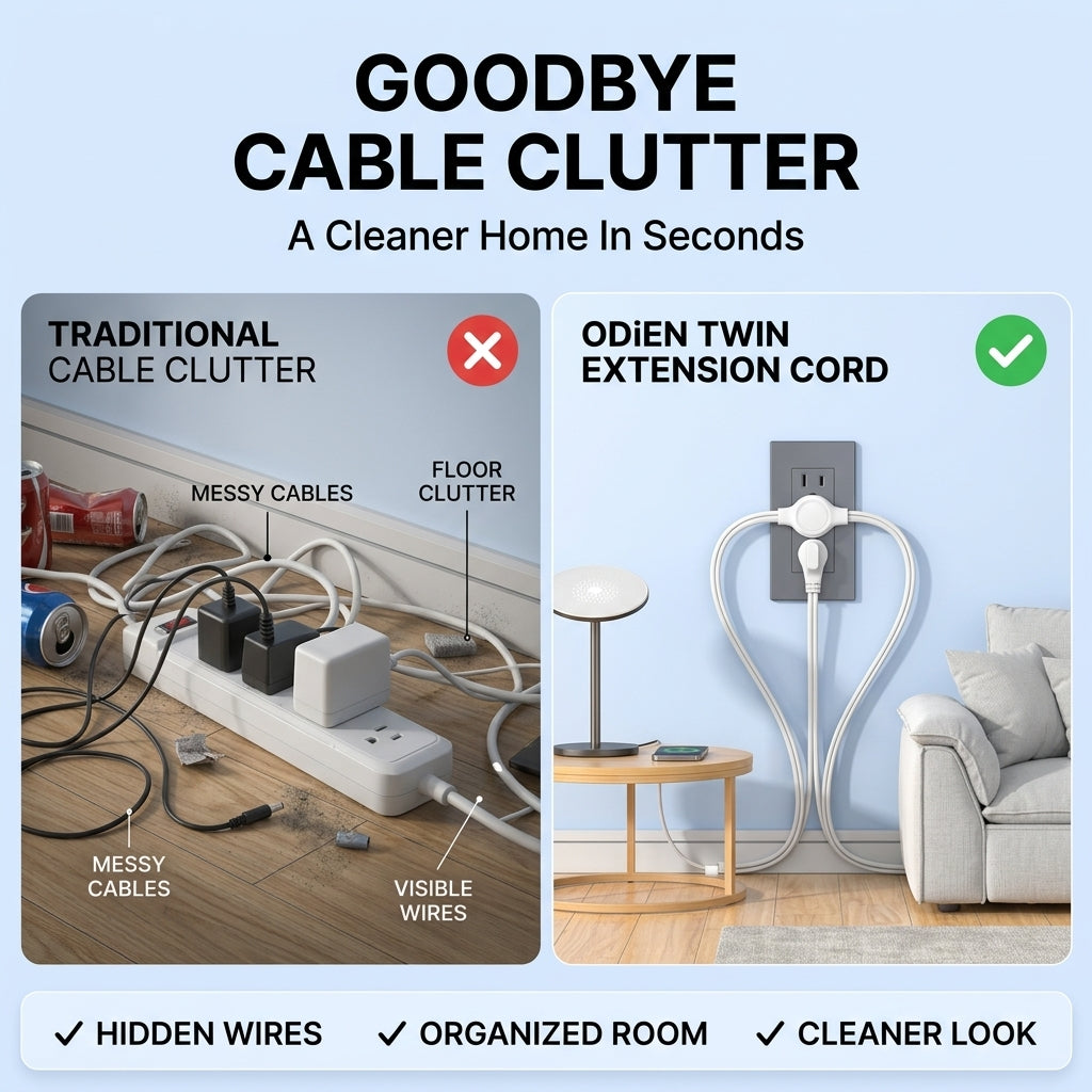 Turn One Outlet Into Power On Both Sides Of Your Room