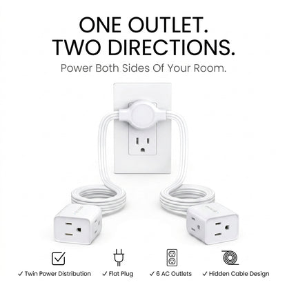 Turn One Outlet Into Power On Both Sides Of Your Room
