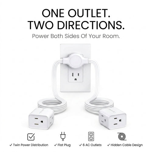 Turn One Outlet Into Power On Both Sides Of Your Room