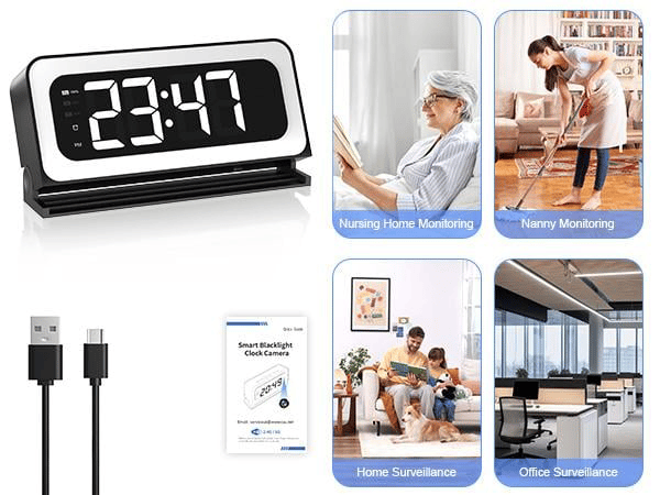 HomeHalo™ Guardian Clock Pro  Invisible Home Monitoring in Crystal-Clear 2K