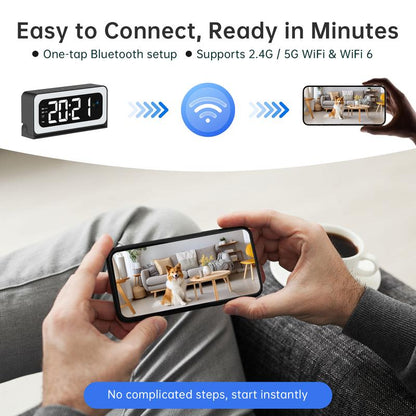 HomeHalo™ Guardian Clock Pro  Invisible Home Monitoring in Crystal-Clear 2K