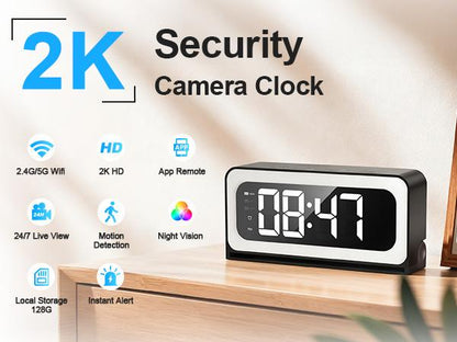 HomeHalo™ Guardian Clock Pro  Invisible Home Monitoring in Crystal-Clear 2K