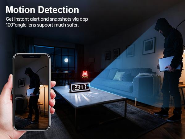 HomeHalo™ Guardian Clock Pro  Invisible Home Monitoring in Crystal-Clear 2K