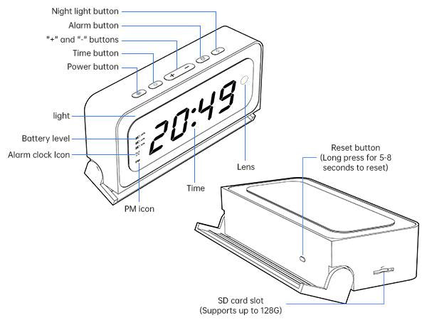 HomeHalo™ Guardian Clock Pro  Invisible Home Monitoring in Crystal-Clear 2K