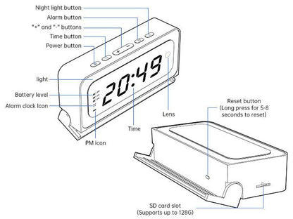 HomeHalo™ Guardian Clock Pro  Invisible Home Monitoring in Crystal-Clear 2K