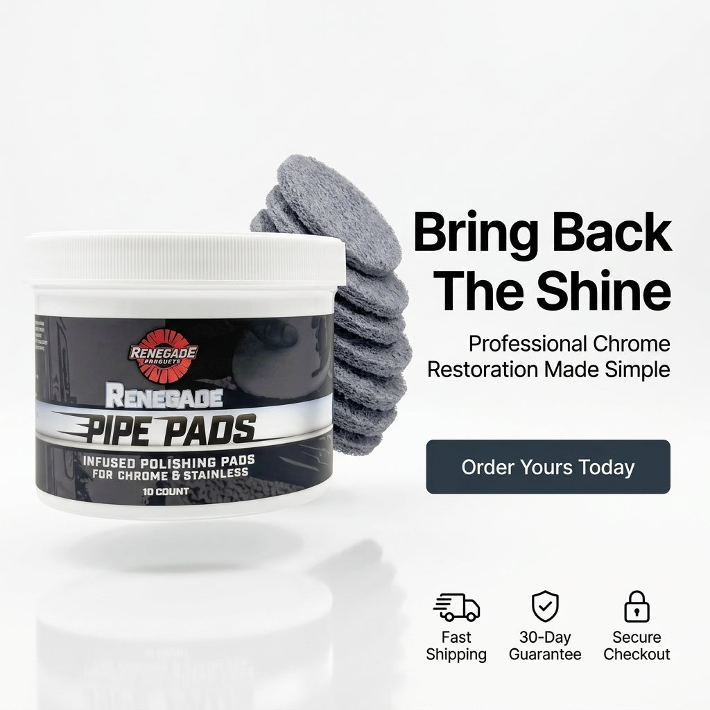 MirrorFinish Pads™ Remove scratches and oxidation.