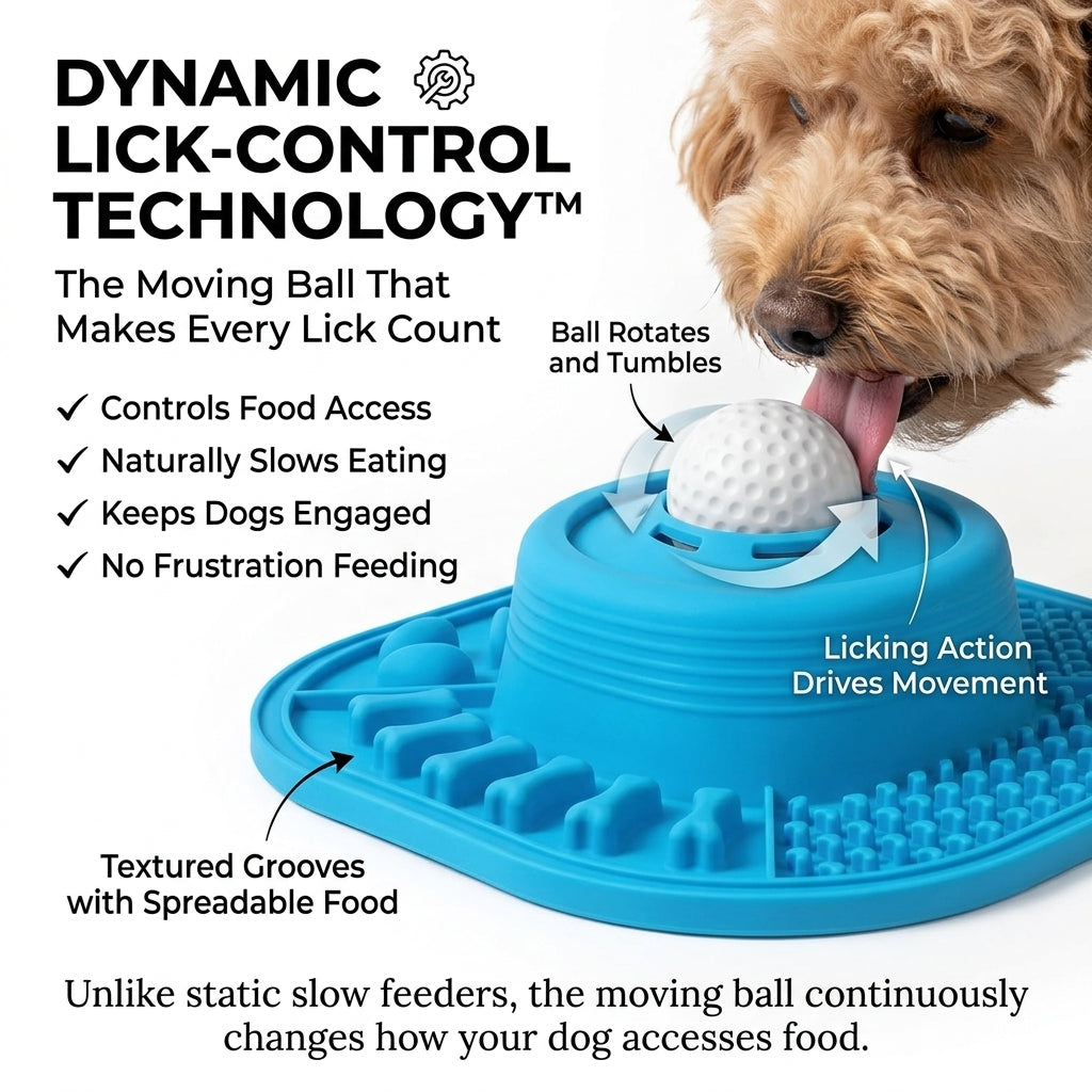 PawLove™ Dynamic Lick-Control Slow Feeder Bowl