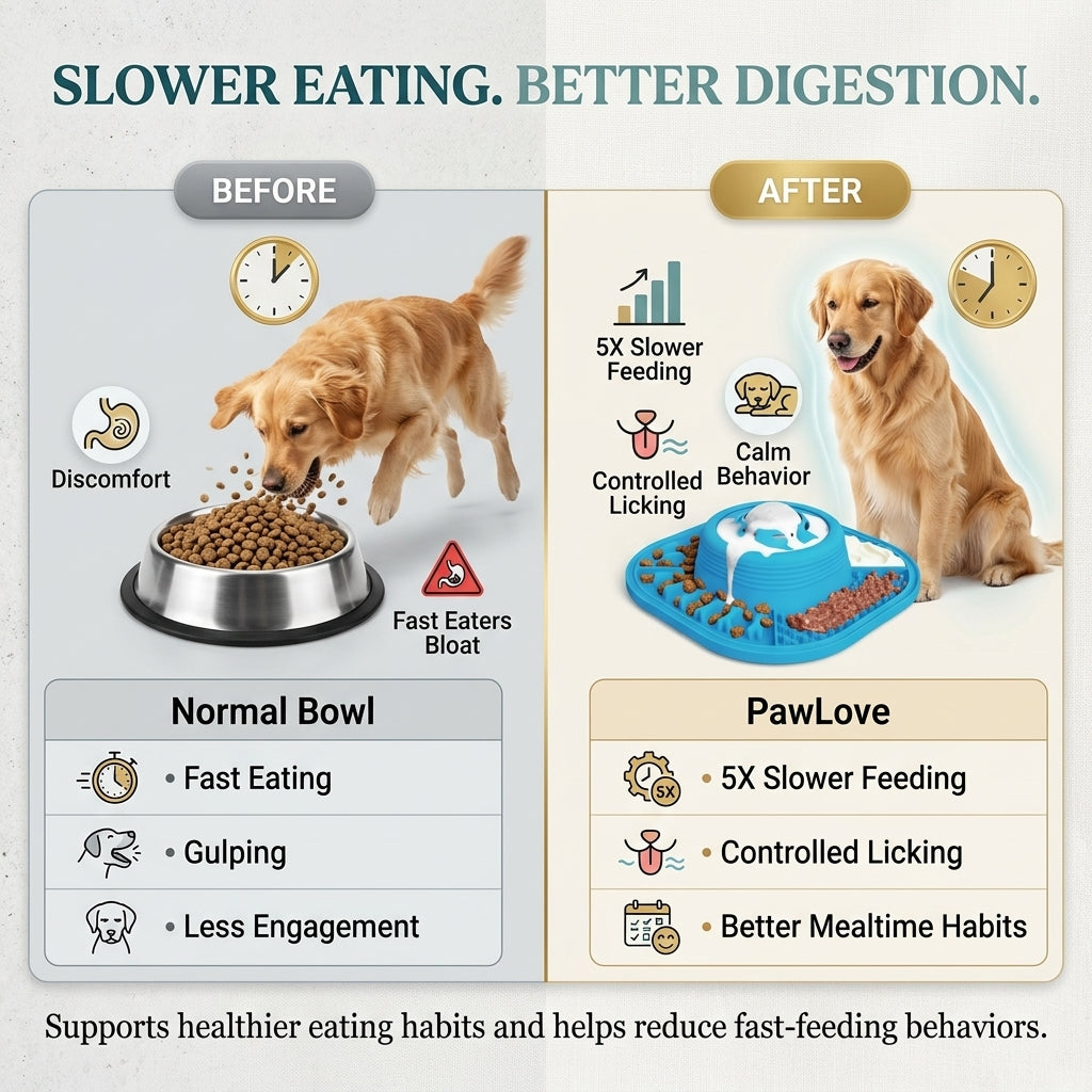 PawLove™ Dynamic Lick-Control Slow Feeder Bowl