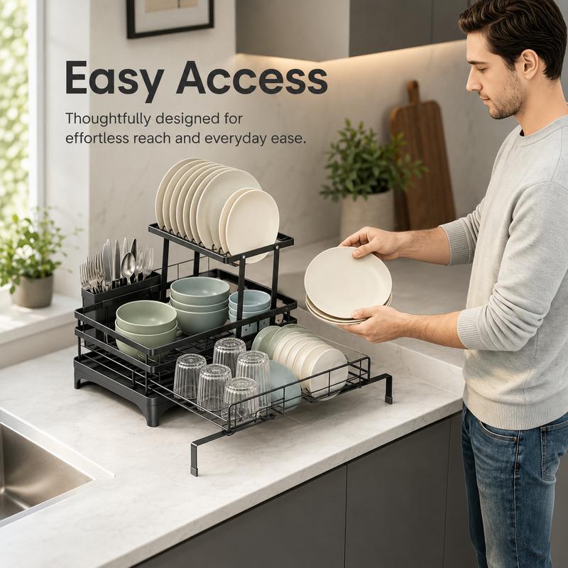 Foldable Over Sink Dish Drying Rack