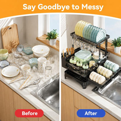 Foldable Over Sink Dish Drying Rack