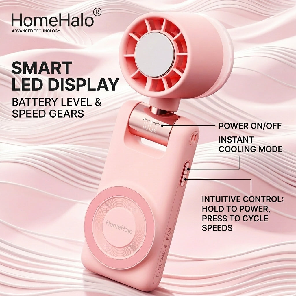 HomeHalo™ Pro – Pocket Sized High Speed Turbo Cooling Fan