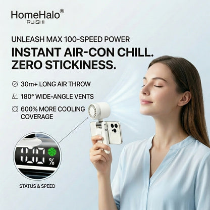 HomeHalo™ Pro – Pocket Sized High Speed Turbo Cooling Fan