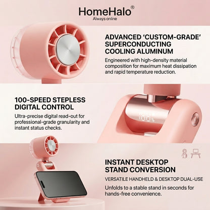 HomeHalo™ Pro – Pocket Sized High Speed Turbo Cooling Fan