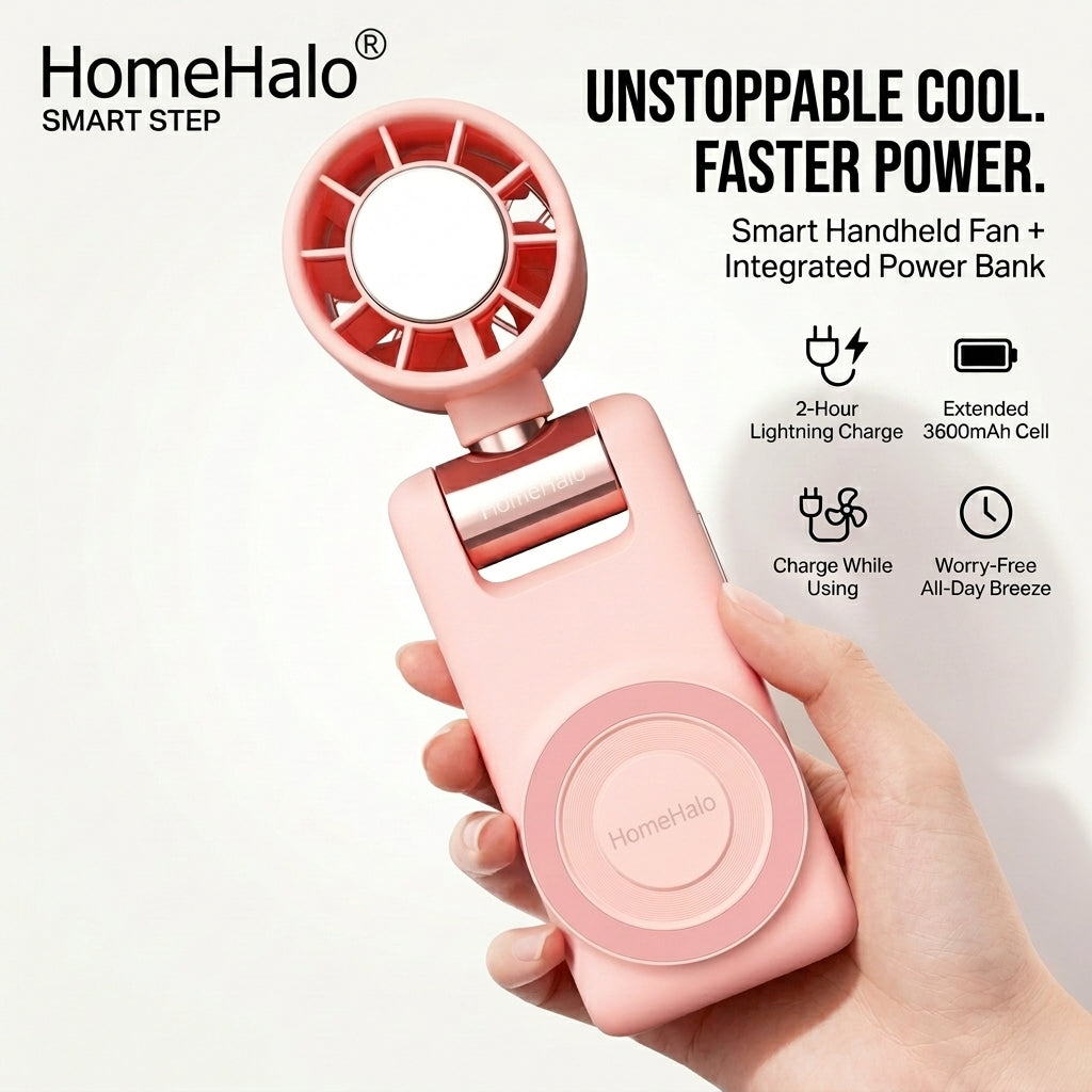 HomeHalo™ Pro – Pocket Sized High Speed Turbo Cooling Fan